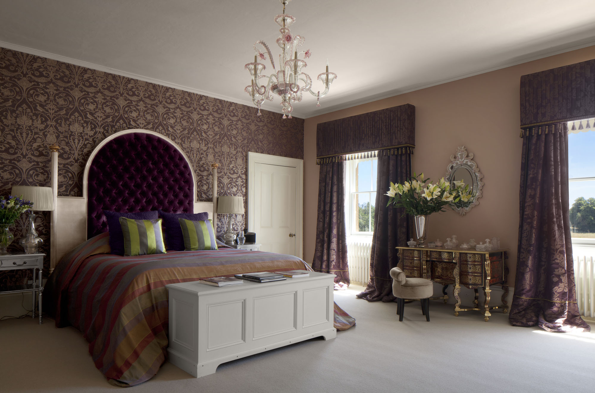 stately bedroom furniture with large columns