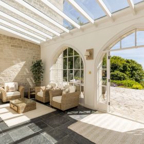 Indoor pool and living Spaces