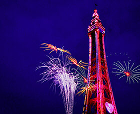 Blackpool Tower Fireworks.