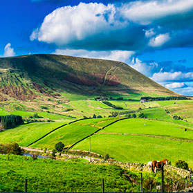 Pendle Hill, Lancashire on a summer day.