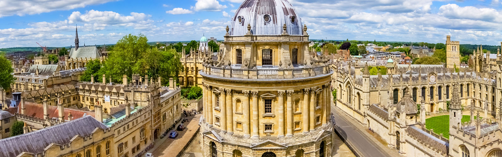 View from a church's tower with the Bodleian Libraryand All Souls College, Oxfordshire.