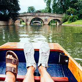 Boat on a lake.