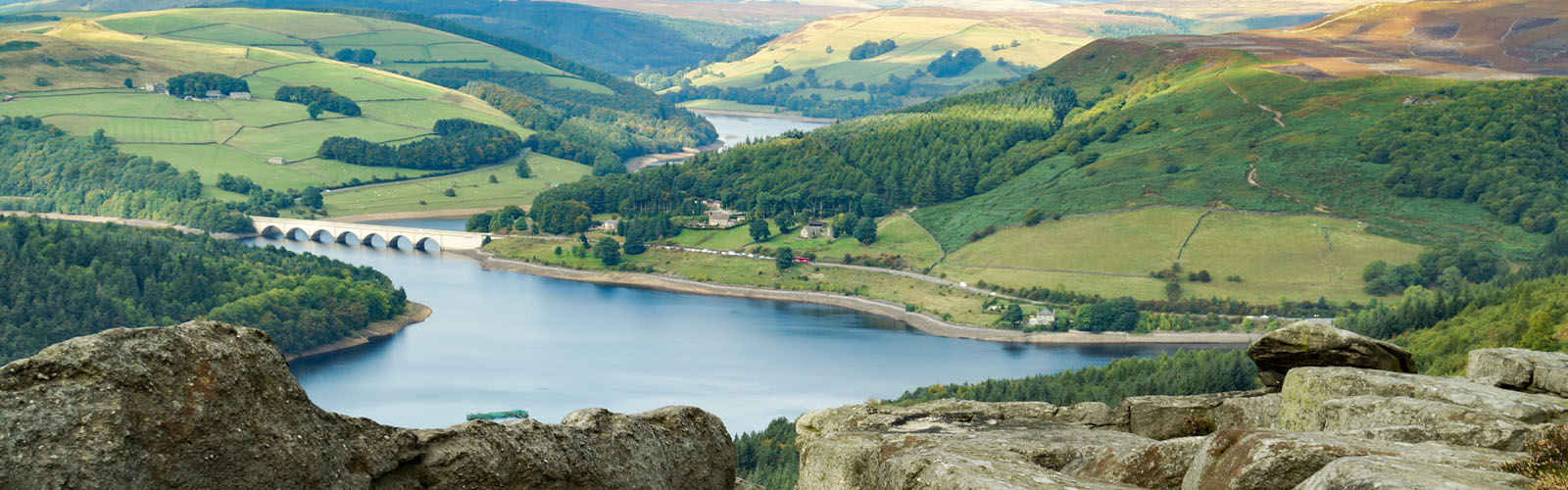 Scenic view of Peak District.