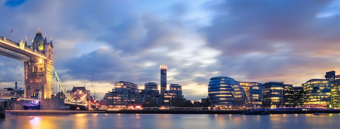 Tower Bridge at Sunset in London.