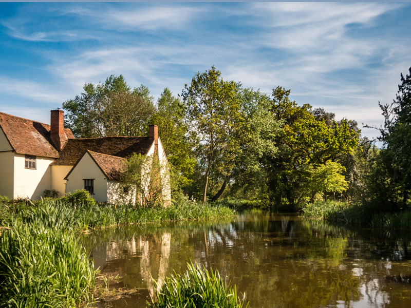 Flatford Mill, the scene painted by John Constable.