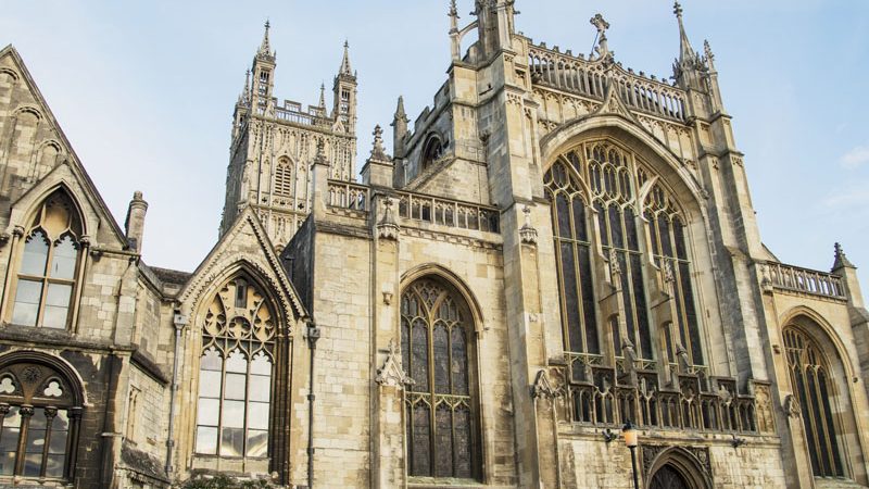 Gloucester Cathedral in Gloucestershire.