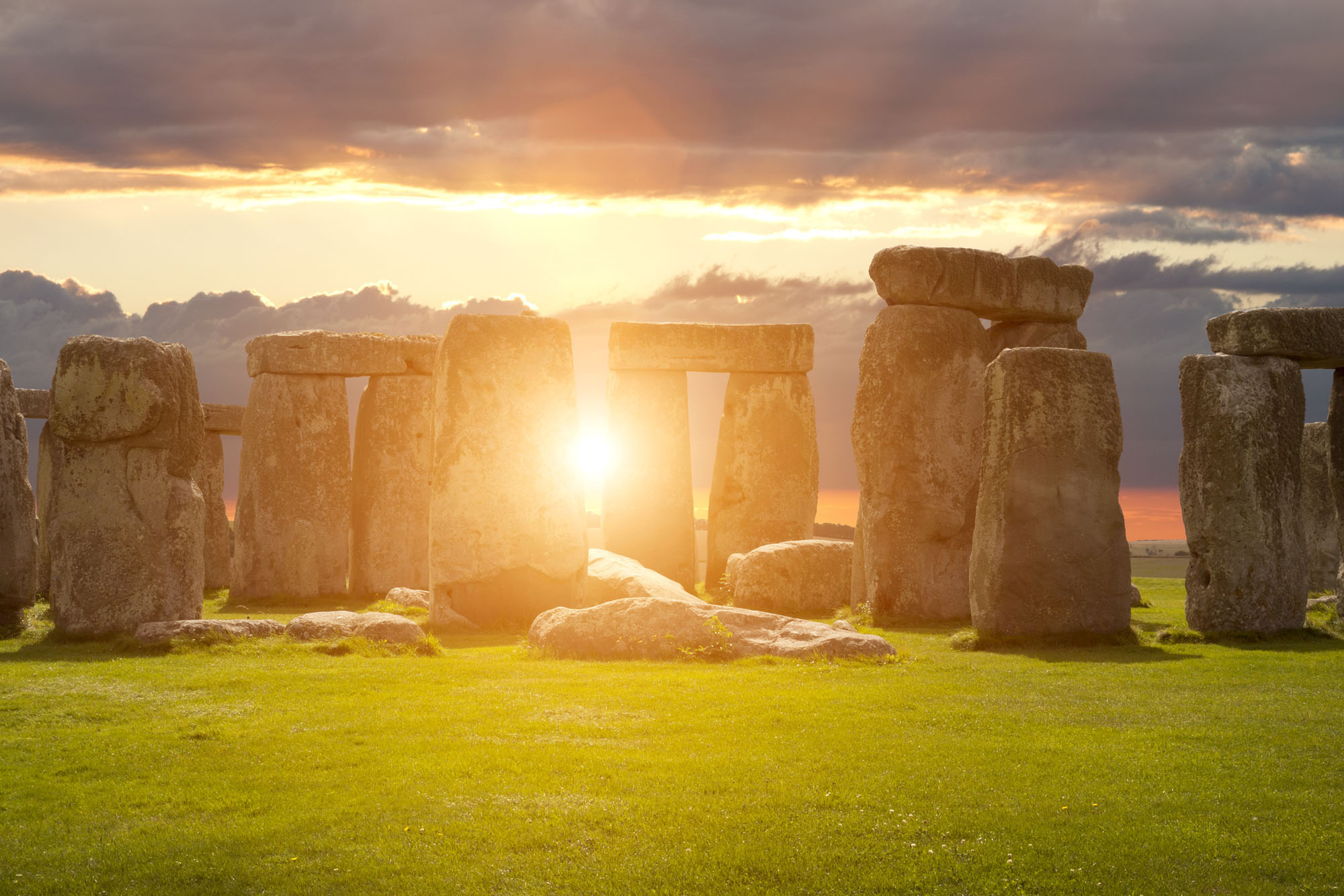 Sunrise at Stonehenge.