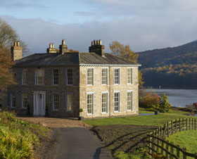 Big house by a lake in Cumbria.