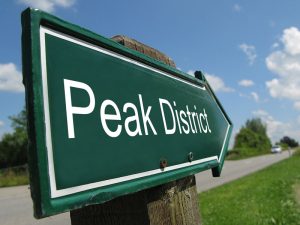 Peak District sign post.