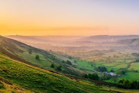 Sunset over the Shropshire Hills.