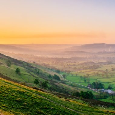 Sunset over the Shropshire Hills.