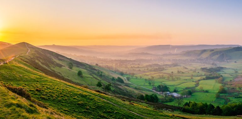 Sunset over the Shropshire Hills.