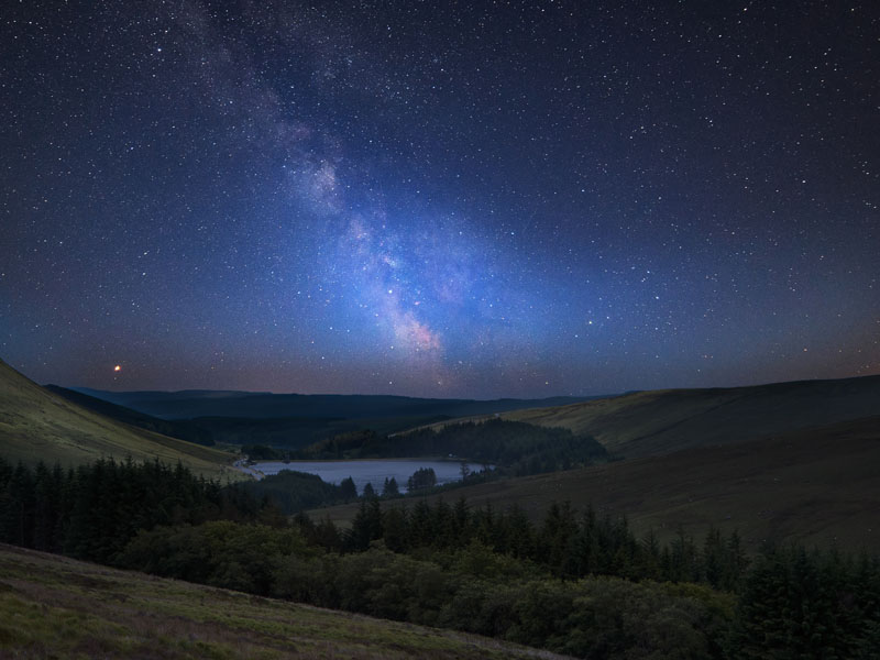 Brecon Beacons at night.