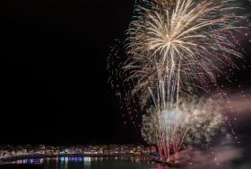 Fireworks on new years eve in St.ives