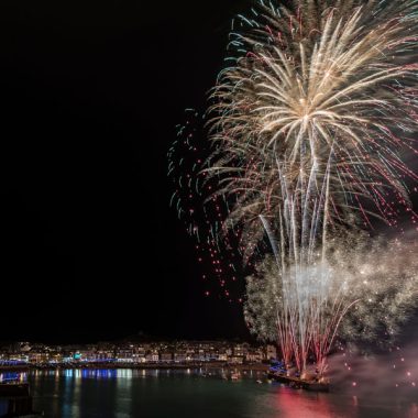 Fireworks on new years eve in St.ives